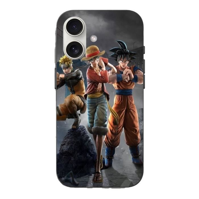 Iphone 16 Plus Case - Anime Manga - 3D - Black - Soft - Daily Protection