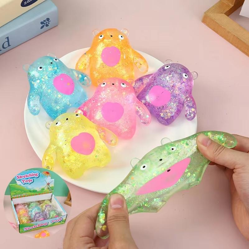 Cute Animal Monster Bear Squishy Ball Maltose Colorful Stress Fidget Sensory Squeeze Ball Slow Rebound Squishy Adults Party Gift