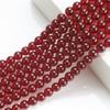 Round Stone Beads 4-12mm Pomegranate Red Glass Loose Spacer Crystal For Jewelry Making DIY Bracelet Earrings Accessories