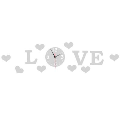 Mirror Surface Frameless Wall Clock Stickers DIY Wall Decoration for Living Room BedroomSilver