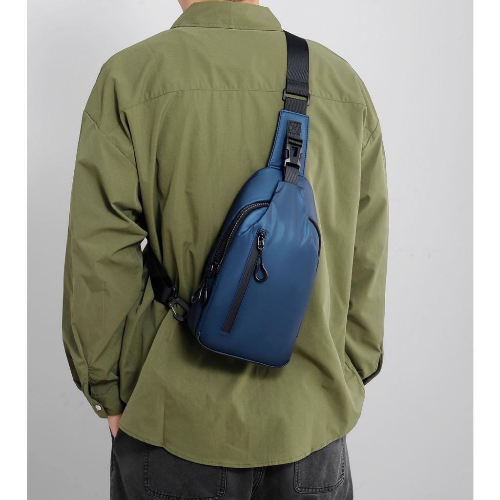 Herren Brusttasche, Trendige und Modische Umhängetasche, Schlicht und mit großem Fassungsvermögen, Vielseitig für den täglichen Arbeitsweg, Herren Tasche