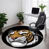 1pc Tiger Head Chair Carpet for Office, Round Non Slip Durable Large Size Office Carpet, Suitable for Office