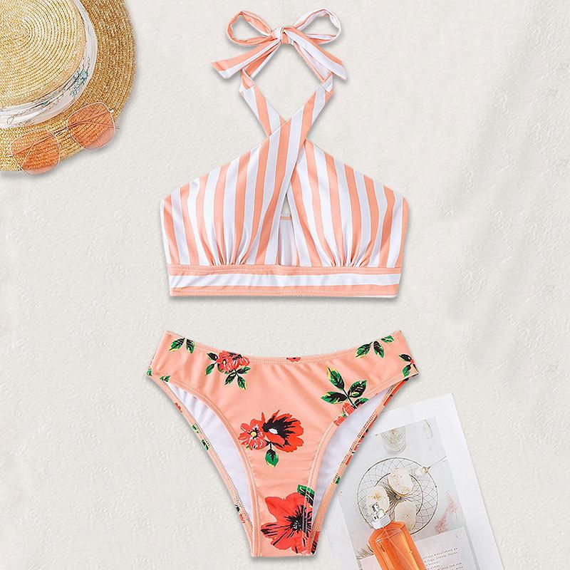 TS JYL-BK004 Three-Piece Bikini Set, Mesh Skirt Comfortable Swimwear For Ladies S