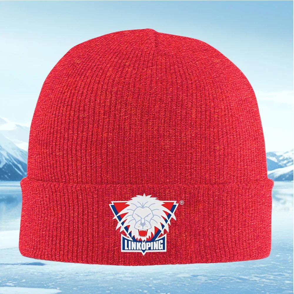 New Lion Face Logo Red Blue Triangle Unisex Women Unisex Knitted Hat Beanie Pullover Cap Winter Thermal Warm Christmas Outdoor Cycl