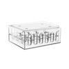 Egg Holder Drawer Fridge Egg Storage Organizer Container Space Saving Stackable Food Storage with 12 Egg Slots for Kitchen Refrigerator