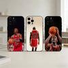 Basketball Michael J-jordan Phone Case For iPhone 17,16,15,14,13,12,11 Plus,Pro Max,SE4Soft Silicone Black Cover