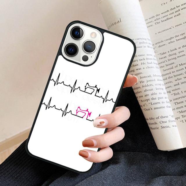 Sewing Machine Pattern Phone Case Back Cover for iPhone 17 Air 16 15 14 13 11 12 Pro Max Plus Fundas Coque