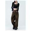 Womens High Waist Leopard Print Wide Leg Jeans Y2K Baggy Denim Trousers Streetwear