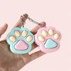 Interactive Cat Paw Keychain Press Toy for Stress Relief Keyring Office Travel Sturdy Plastic Accessory Gift
