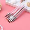 7pcs Nail Art Brush Set Nail Painting UV Gel Polish Extension Carving Liner Flower Drawing Pen