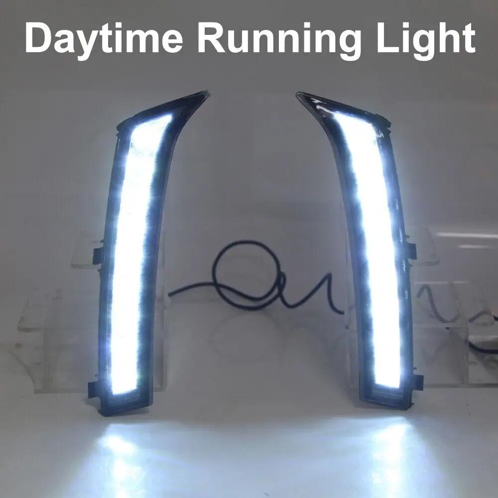 2pcs DRL LH+RH Turn Signal Lamp Fog Light  Fits For Subaru Forester 2013-2018