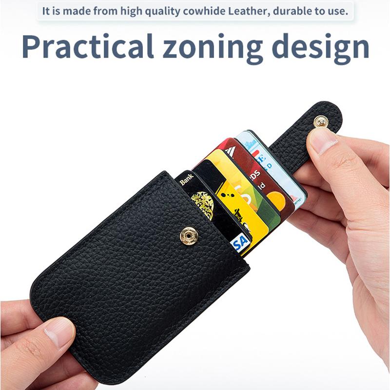 Fashion Lady RFID Antykradzieżowy Szczotka Etui na Karty Kredytowe Portfel Kreatywny Rysuj Klamrę Etui Mini Prostota Etui na Karty Kieszonkowe Damskie Przenośne Cienkie Etui na Karty