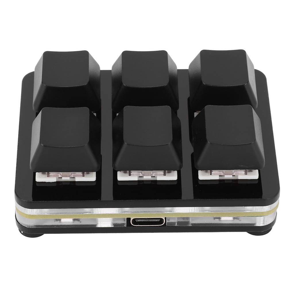 Mechanical Gaming Keyboard 6 Keys DIY Programmable Red Switch Small USB Wired RGB Mechanical Keyboard for Game Office