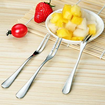 20Pcs Hotel Restaurant Party Supplies Salad Snacks Cake Dessert Stainless Steel Lovely Fruit Fork Tableware Cooking Tools