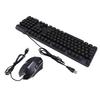 USB Schreibmaschinen-Tastatur und Maus-Kombination Hintergrundbeleuchtet 1600DPI Retro Punk Runde Tastenkappen Kabelgebunden Computer