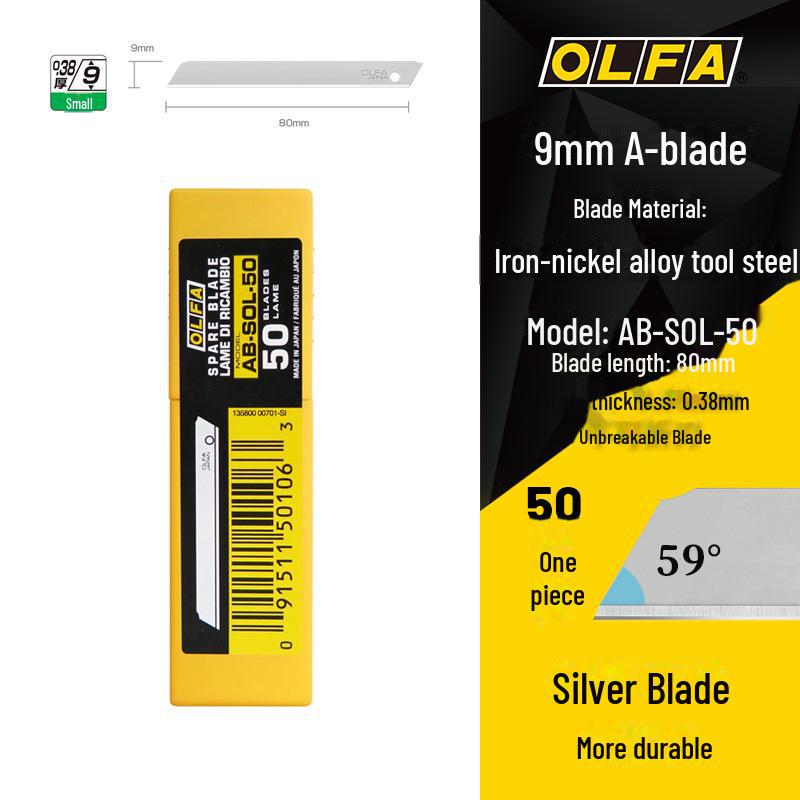 

Японский художественный нож OLFA 9 мм для обоев и пленки, толщина 0,38 мм, острый резак для бумаги