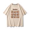 Capybara Cute Expression Graphic T-shirt Casual Fashion Men's High Quality 100% Cotton T-shirt Summer Trend Loose Short-sleeved