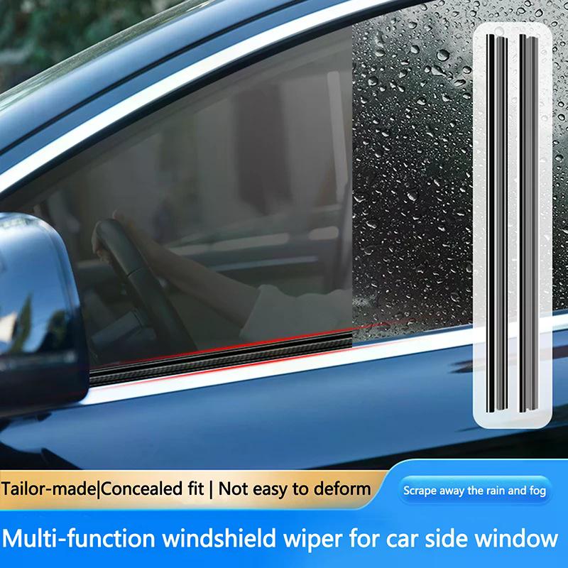 2Pcs Universal Car Side Window Wiper Used To Remove Auto Water Mist Rubber Strip Windows Cleaning Tools Wiper Blade Wiperstrip