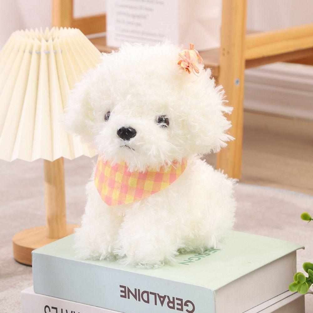 Baby Appease Stuffed Dog Doll Curly Hair Simulation Dog Plush Lovely Dog Plush Toy  Birthday Gift