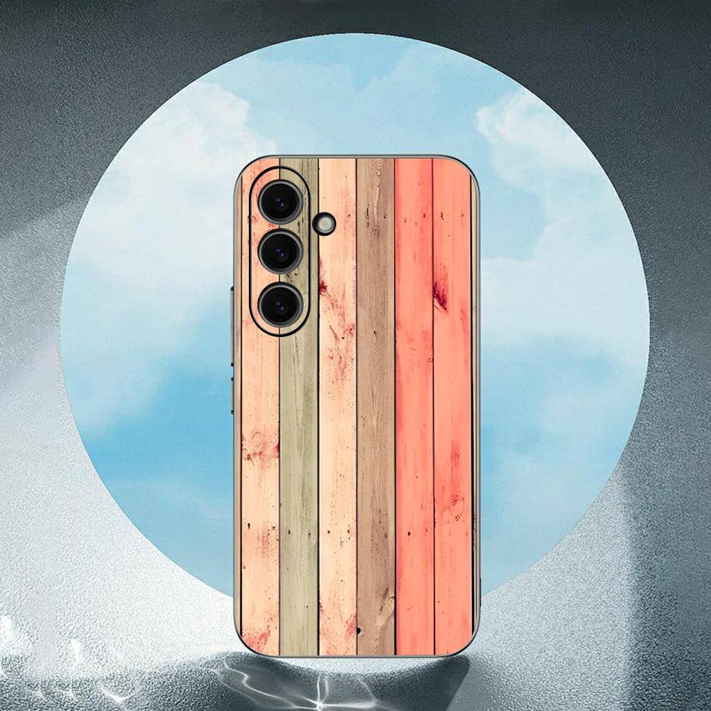 

Wood Grain Color Pattern For Samsung Galaxy S25 S24 S23 Ultra S22 S21 Plus S20 Black Soft Silicone Protective Case SamsungS22 plus 5G