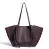 New Wing Bag, Lychee Patterned Leather Commuter Bag, Large Capacity Tote Bag, High-end Feeling Armpit Bag, Single Shoulder Handbag