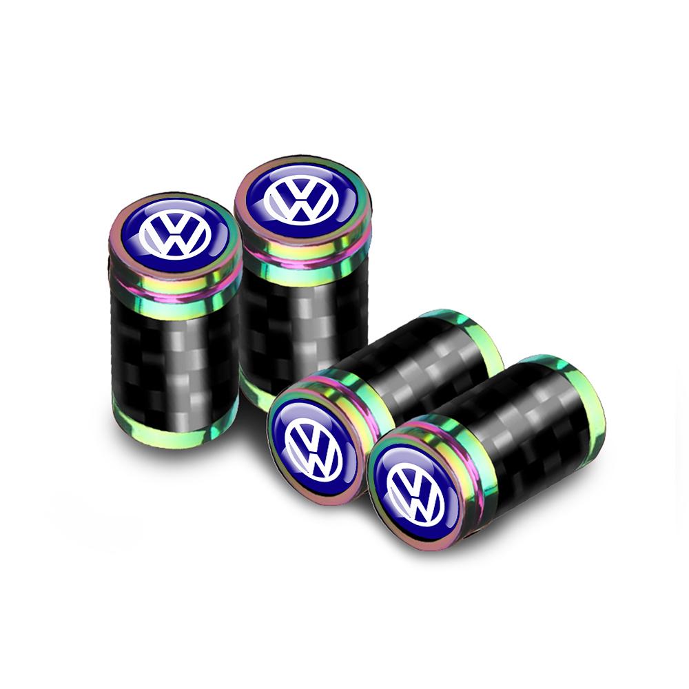 MPSGW1 Car Accessories Carbon Fiber Wheel Tire Valve Caps Stem Case for Volkswagen Golf Tiguan Jetta GTI Bora VW R Polo Passat Rline