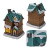 LED Christmas House Ornament with Snow Capped Cottage Festive Home Decor