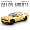 1/24 Dodge Challenger Hellcat SRT Electroplating Version Alloy Scale Car Model Diecast Metal Sound and Light Children Toy Car Vehicles