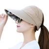 Breathable Open Top Sun Hat with Wraparound Sun Shade and Chin Cord for Hiking Fishing Travel and Summer Walks