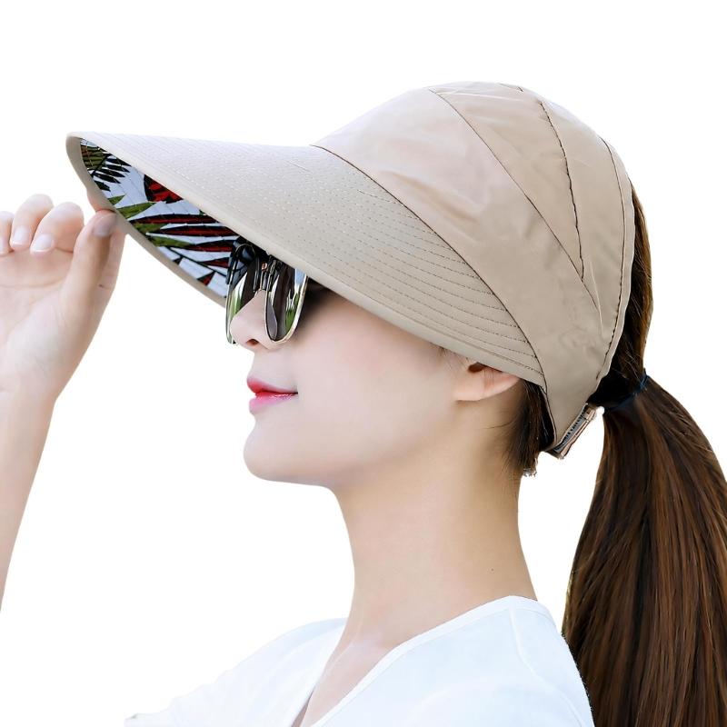 Breathable Open Top Sun Hat with Wraparound Sun Shade and Chin Cord for Hiking Fishing Travel and Summer Walks