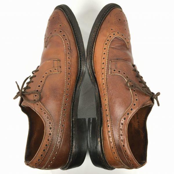 Made In England Goodyear Handmade Vintage Wingtip Business Shoes Brown Size 10 Men's(USED)