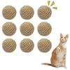 Natur Sisal Ball Katzenspielzeug mit eingebautem Sandstein Zahnreinigung Bissfest Kaubar Interaktives Spiel Langlebig Umweltfreundlich Desi