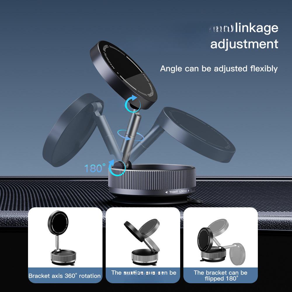 Novo Suporte de Telefone Magnético de Metal para Carro com Ventosa para Navegação - Suporte de Telefone para Automóvel