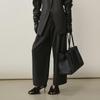LESS Women's Loose-Fit Wool Wide-Leg Commuter Trousers