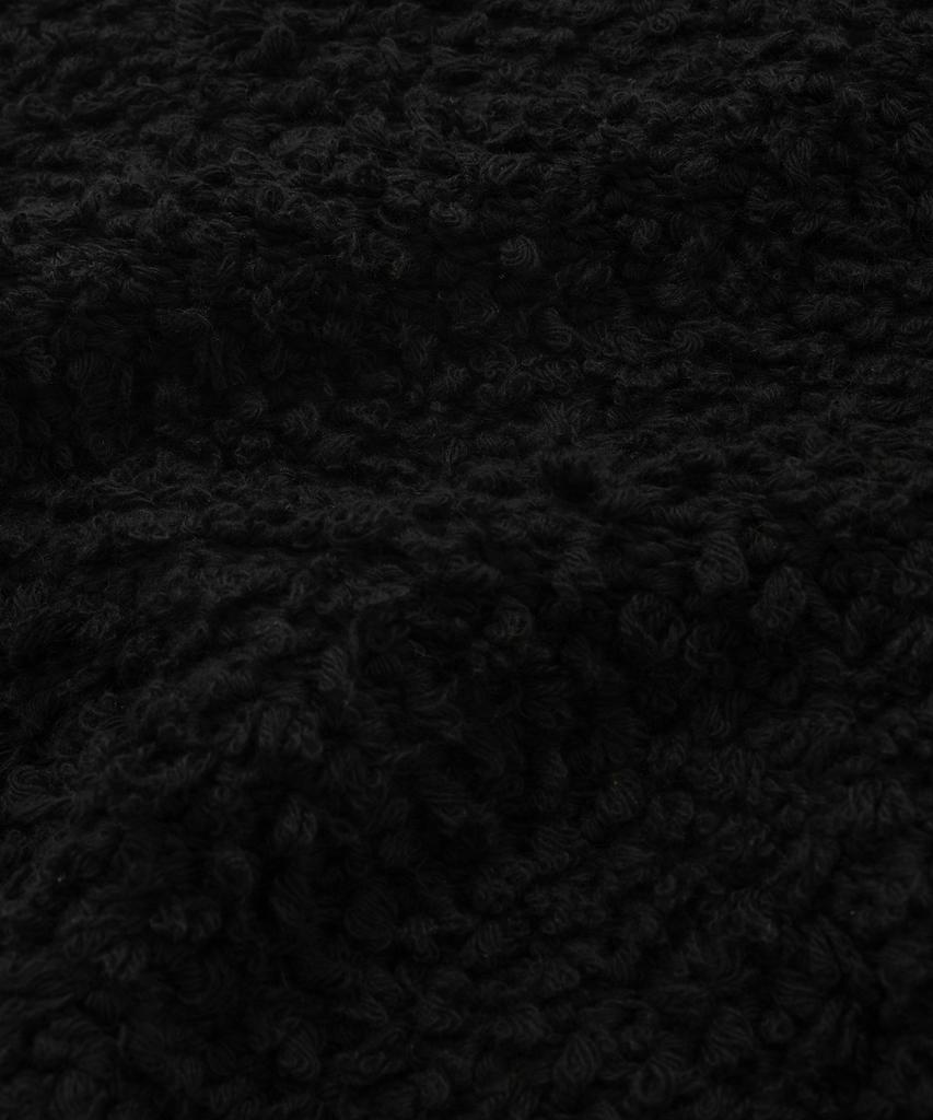 Fallett Fuzzy Hairy Knit Vest Black