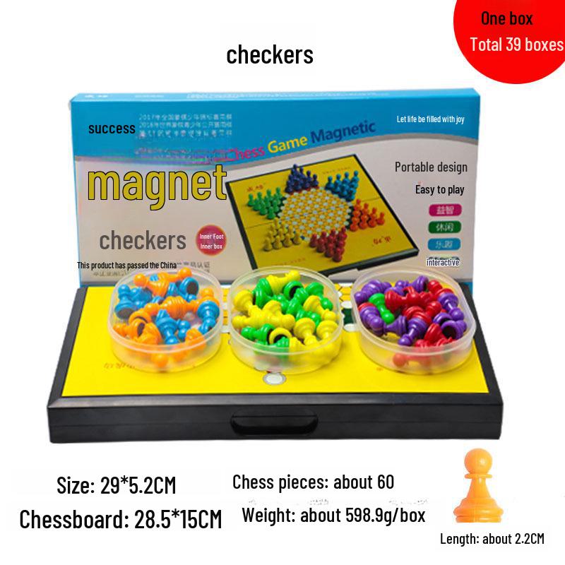 Portable Magnetic Foldable Chess Set - Travel-Friendly Puzzle Game for Leisure and Sports
