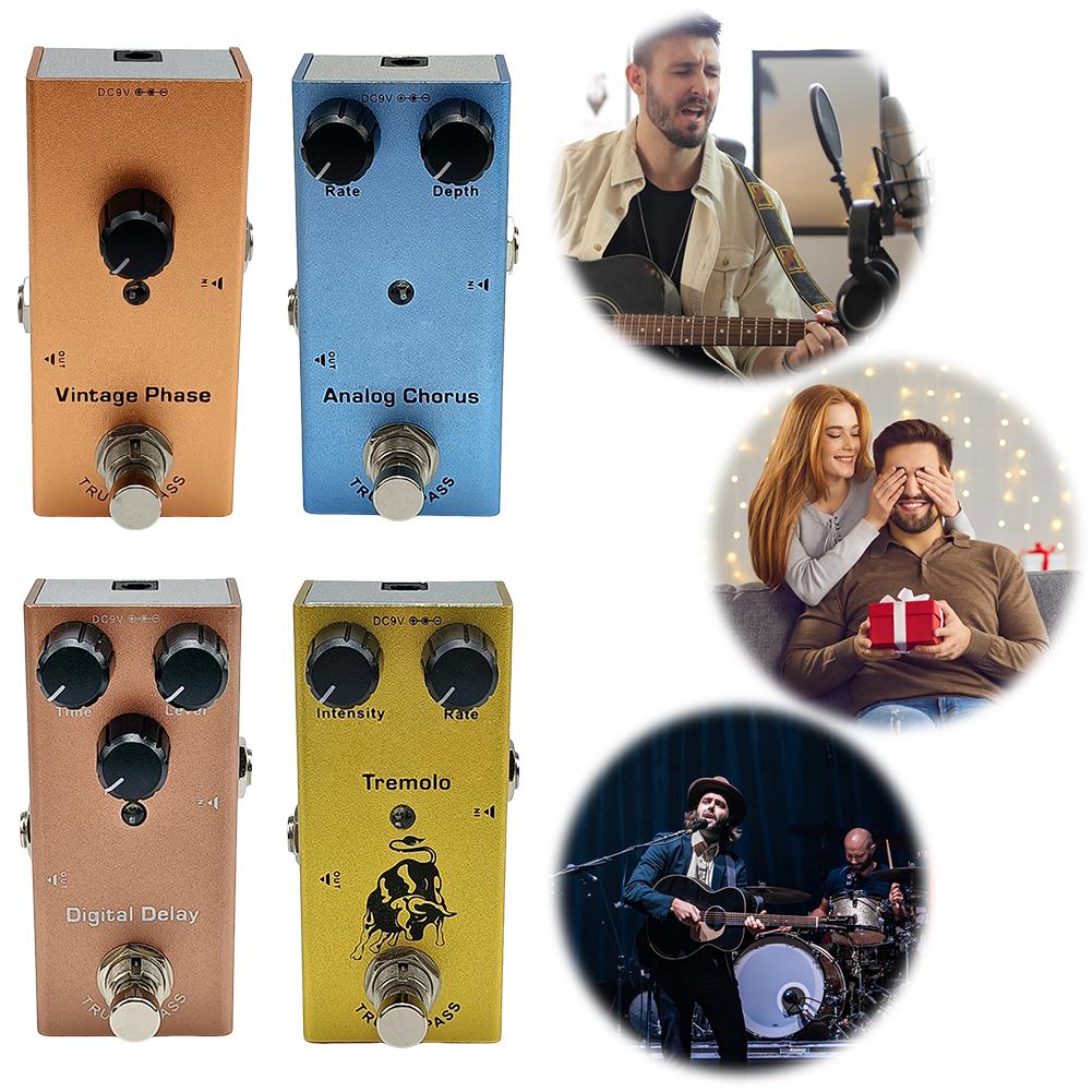 Mini Single Type Electric Guitar Effects Pedal Vintage Phase/Analog Chorus/Digital Delay Tremolo/Analog Delay
