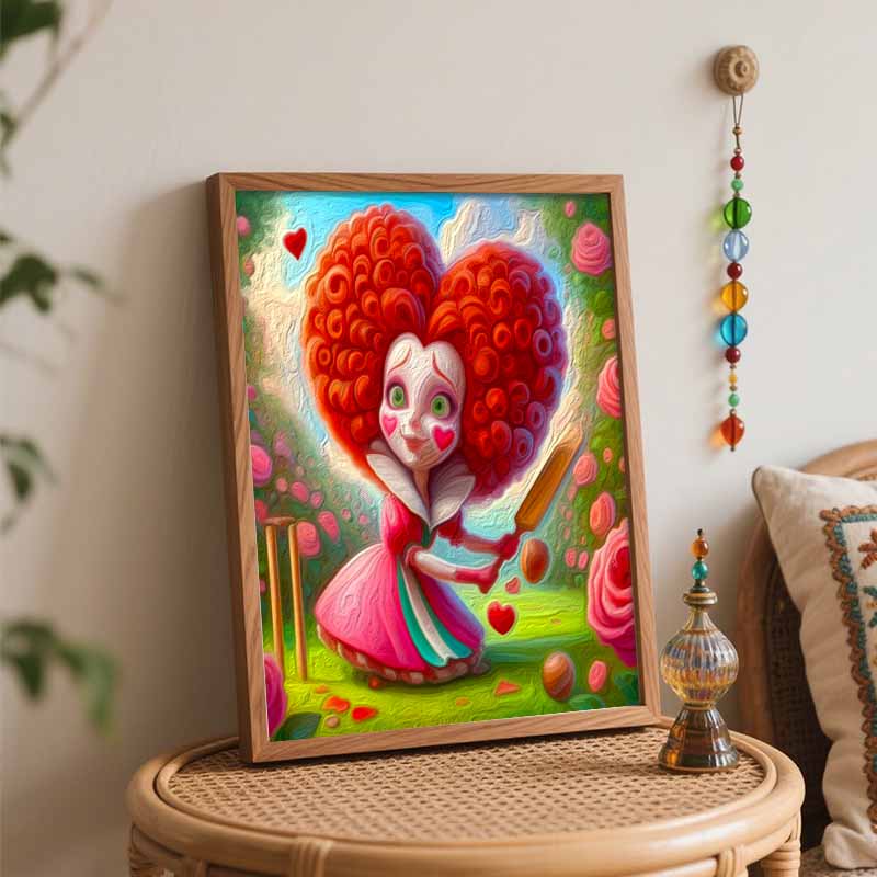 Disney Queen of Hearts Oil Painting Kit Home Bedroom Wall Decor Handmade Gift Art Paint by Number DIY Crafts Room Decor Painting Set