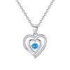 Love Heart-shaped Smart Necklace for Women, Japanese and Korean Simple Beating Heart Pendant Clavicle Chain Valentine's Day Gift