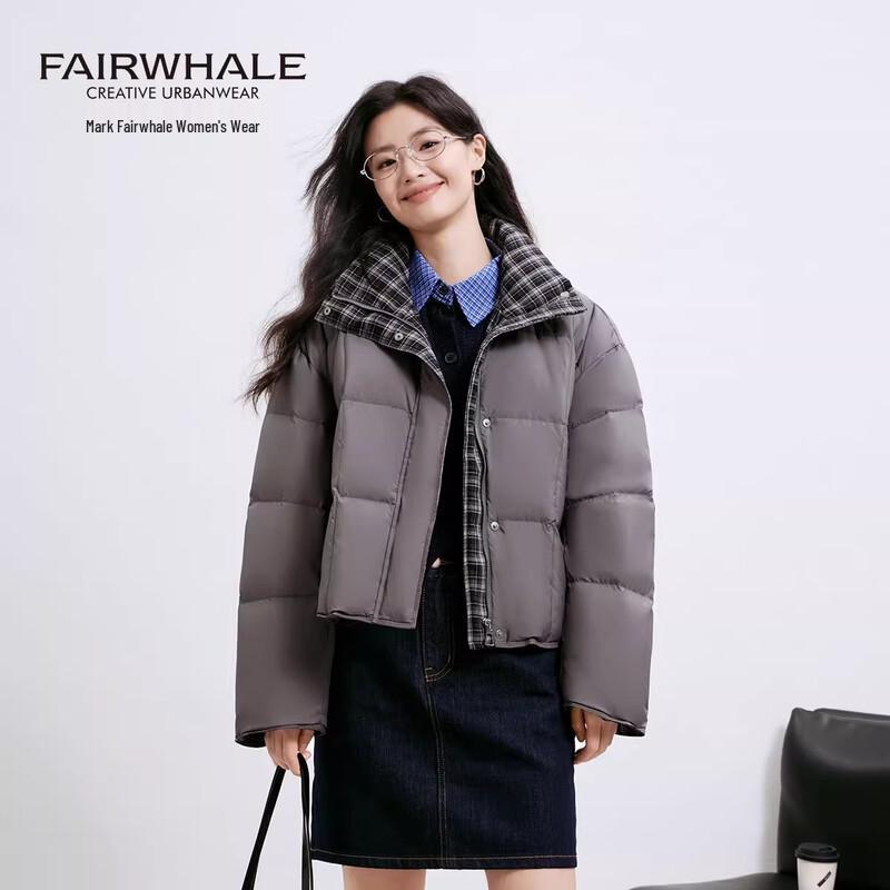 Mark Fairwhale Women's Lapel Collar Short Down Jacket