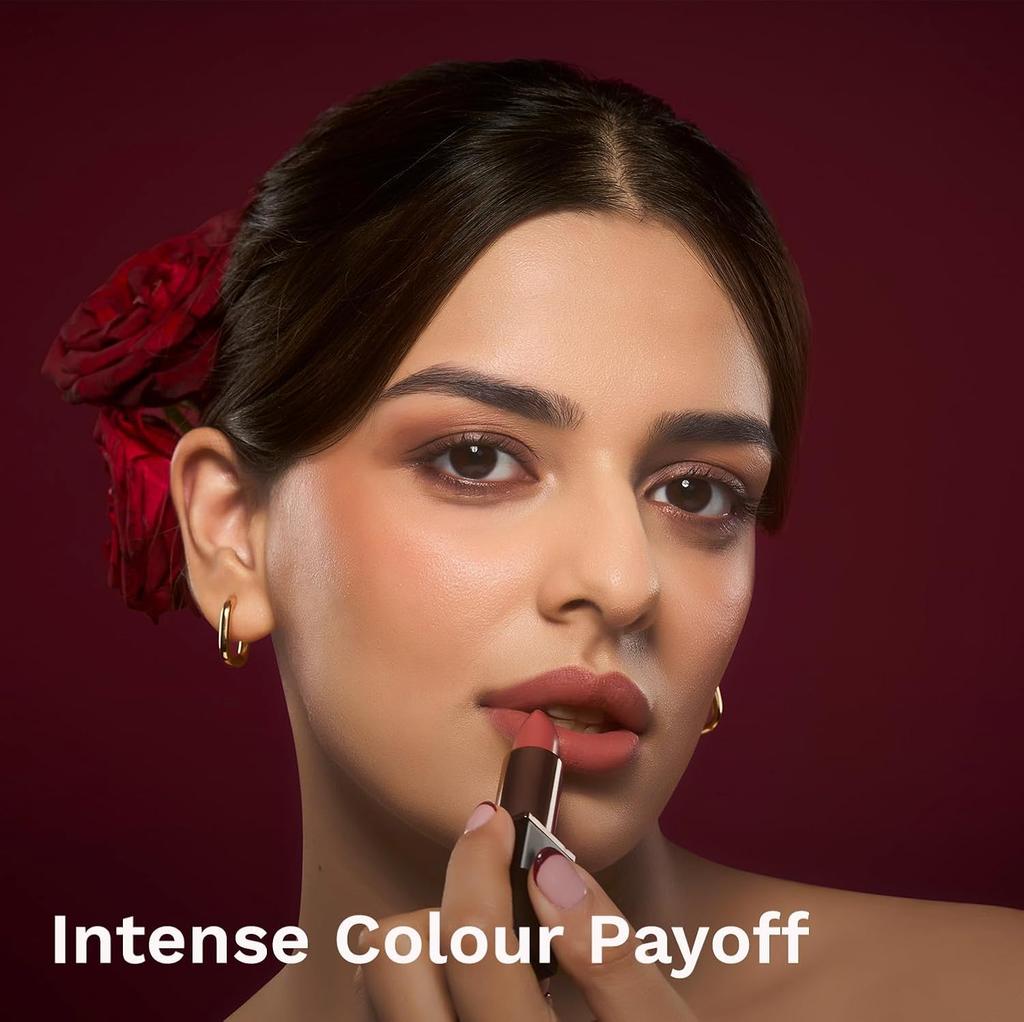 Pilgrim Matte Bullet Lipstick Pack of 1 Intense Colour Transferproof Smudgeproof( Mocha Bliss-04 )