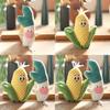 Whimsical Colorful And Plush Onion And Corn Keychains Soft Toy Hangings For Bags