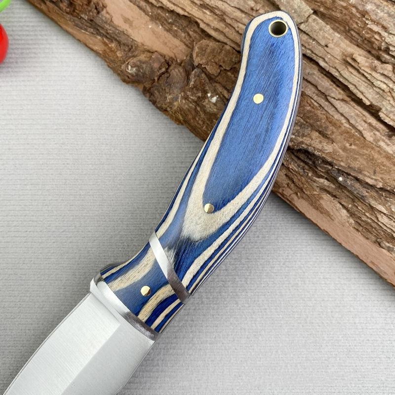 Faca de cozinha forjada em aço inoxidável, faca de desossar, cutelo para churrasco, descascador de frutas, faca para bife, cabo de madeira com capa