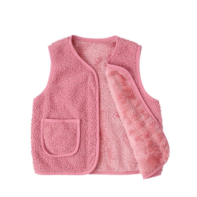 Kids' Lambswool Fleece Vest for Boys & Girls - Warm, Double-Sided for Indoor/Outdoor, Autumn/Winter, Sizes Infant to Medium.