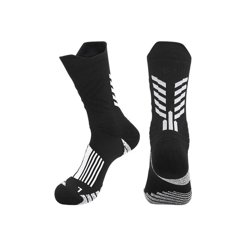 2026 Professional Training Football Socks Thickened Towel Bottom Non-slip Actual Combat Sports Socks Breathable Sweat-absorbing Medium Tube Socks