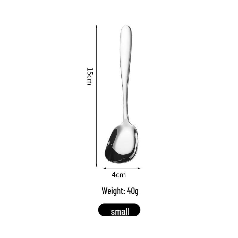 Abay 304 Stainless Steel Gold Square-Head Flat Serving Spoons