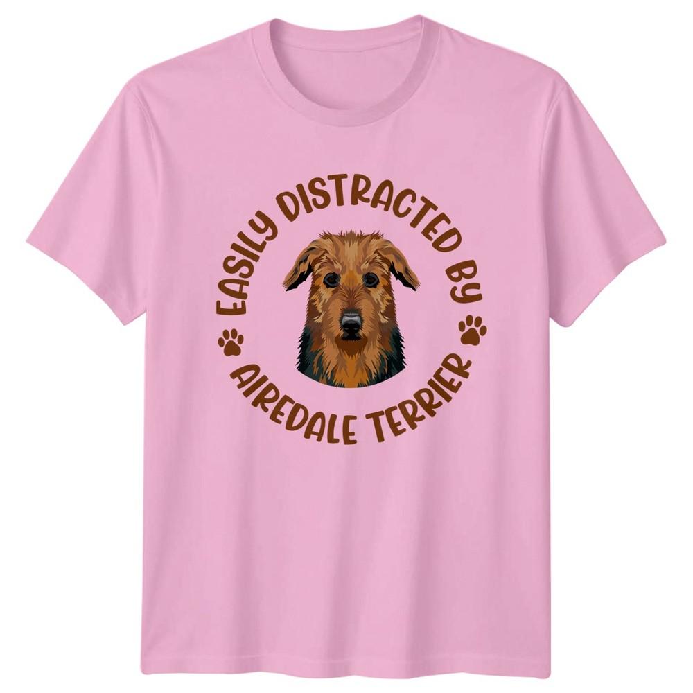 Easily Distracted By Airedale Terrier TShirt Airedale Terrier Dog