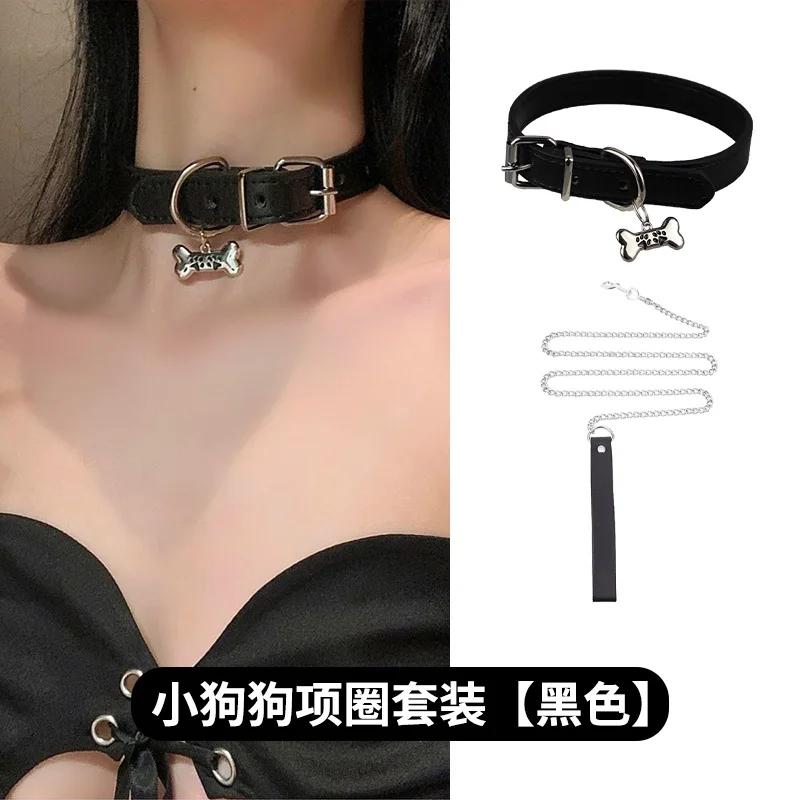 Sweet Cool Cute Bone Collar Couple Personalized Choker Spicy Girl Neck Band Punk Dog Necklace