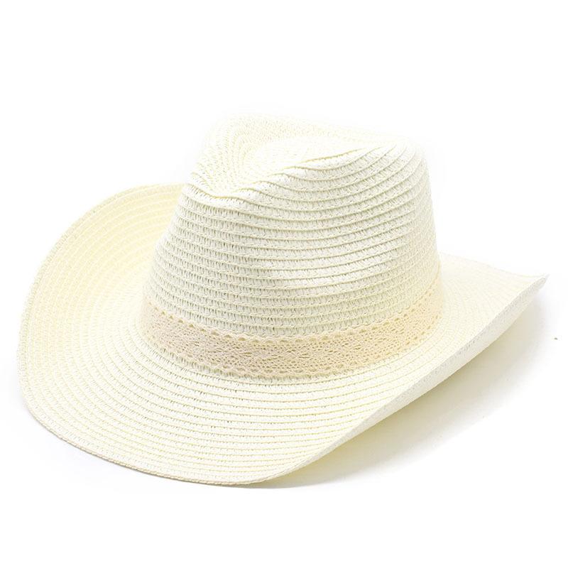 Ethnic Style Jazz Hat Summer Men And Women Boutique Straw Hat Sunshade Casual Beach Hat Retro Top Hat