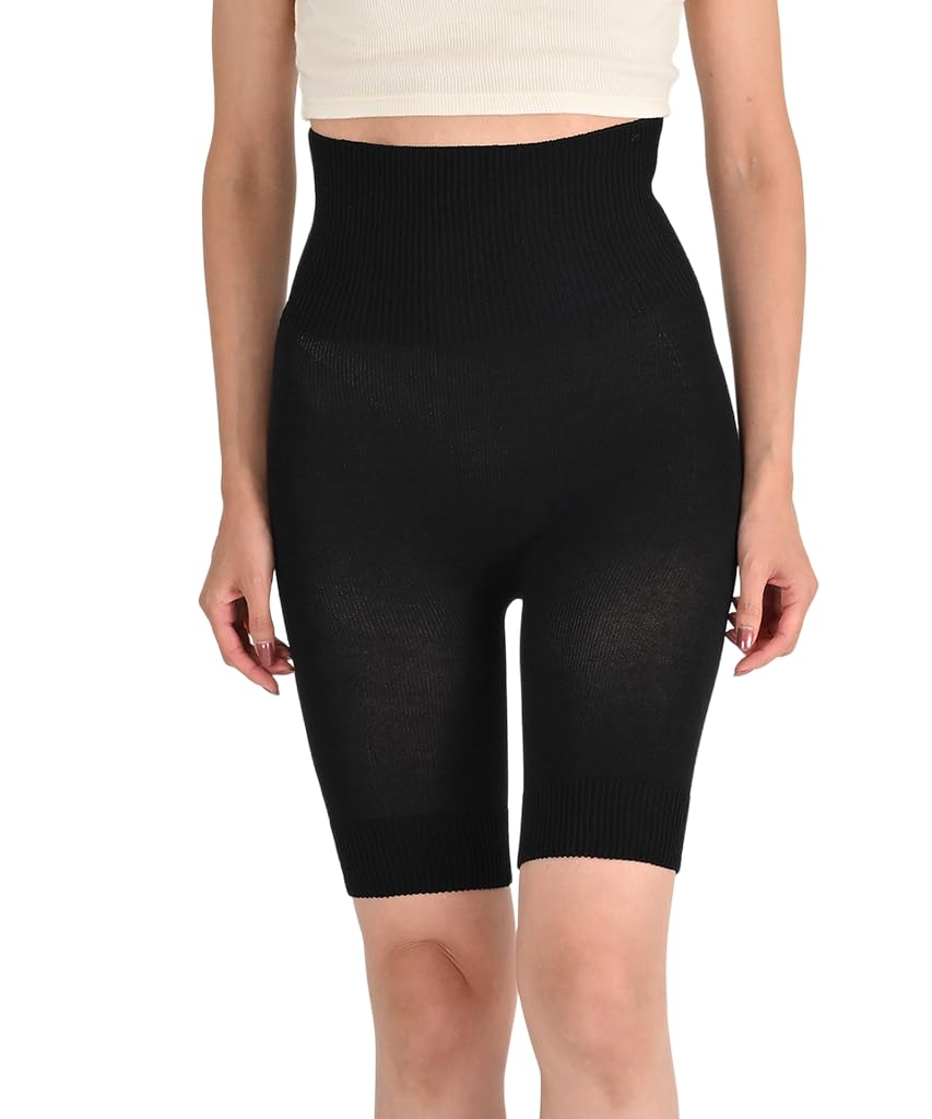 Onlabo Heated Organic Cotton Belly Warmer Far Made in Available in Dark and Pants, Infrared, Seamless, Japan, Black, Gray, Greige, M-L (Black, M-L)